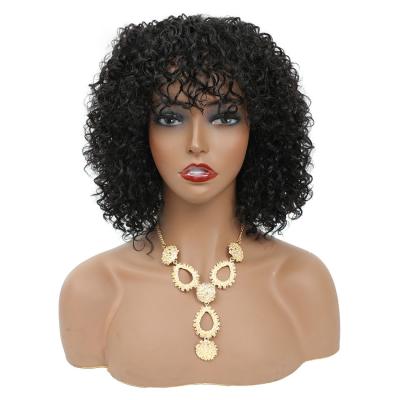 China Brazilian Virgin Hair Wholesale Water Wave Vendors Bob Wig With Bangs Full Hair Machine Made Wigs For Black Women for sale