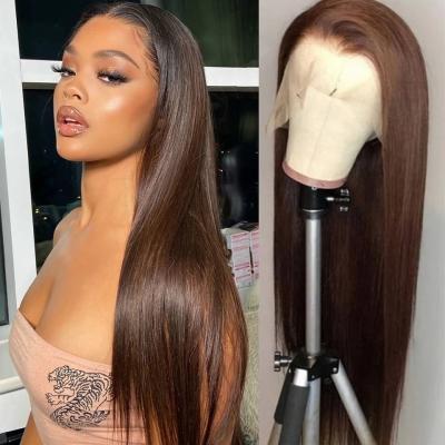 China Full Lace Front Wig Bodywave 30inch 210% 13x6 13x4 Human Hair Lead Wig Closure HD Transparent Frontal Silky Straight Wig for sale