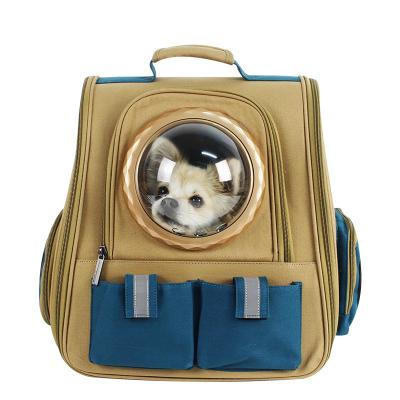 China Viable Breathable Travel Dog Space Cat Backpack Pet Carrier Bag Clear Outdoor Carrier Bag New for sale