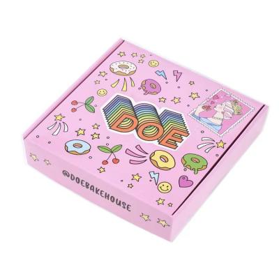 China Recycled Materials Free Design Personalized Eco Friendly Luxury Custom Fold Corrugated Cardboard Box Pink Mailing Boxes Wholesale Logo for sale