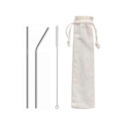 China High Quality Stainless Steel Straw 304 Stainless Steel Accessories Viable Wholesale Metal Straw for sale