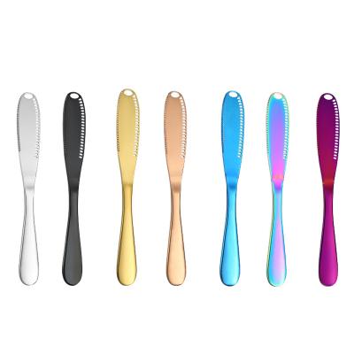 China Multifunctional Viable Dinner Knife Butter Spreader Stainless Steel Butter Knife for Cold Butter Chocolate and Soft Cheese for sale