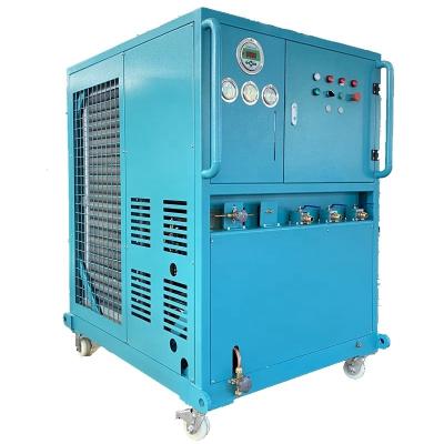 China R134a refrigerant recovery pump 10HP air conditioning recovery charging machine air cooling recovery unit for sale