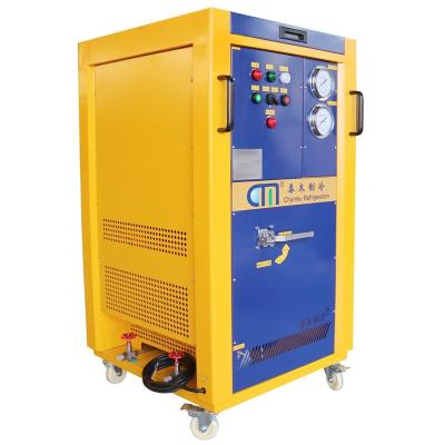 China Dual Cylinder Full Oil Less 4HP Air Conditioning A/C Refrigerant Recovery Machine Freon Gas Charging Machine for sale