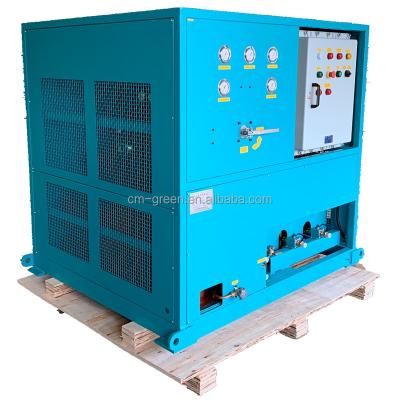 China freon gas manufacturing plant ac recovery recharge machine 25HP ISO tank gas recovery unit for sale