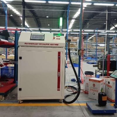 China R22 R134A refrigerant fluid gas charging equipment air conditioning automatic charging station chiller charging machine for sale