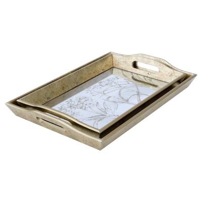 China Modern Factory Style Special Custom Printed Decor Mirror Gold Tray Etched for sale