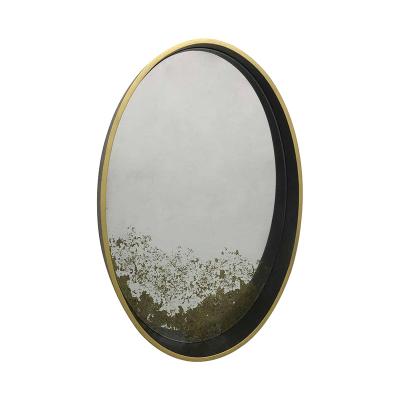 China Eco-Friendly Modern Luxury Oval Wall Mirror Style Hotel Decorative Bathroom with Wood Backing Eco-Friendly Makeup Gold Wall Arts 50pcs for sale