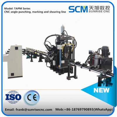 China TAPM1010 CNC angle punching, marking and shearing machine; manufacturer cnc angle production line; cnc machine for tower for sale