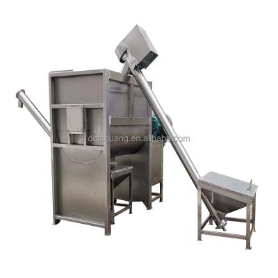 China Drying and Mixing two-in-one New type spiral belt feed fertilizer mixer Horizontal dry putty powder Stainless steel mixer Stone like paint equipment for sale