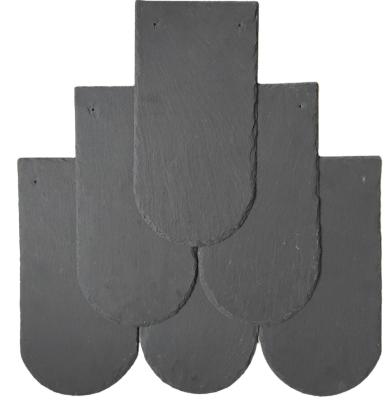 China Modern cheap half round roof black stone slate for sale