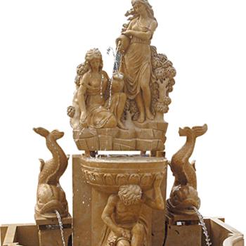 China Feng shui stone fountain factory price fishing fountain cheap fish water fountain for sale