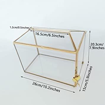 China Disposable Pyramid Geometric Modern Clear Glass Tabletop Box Mini Greenhouse Glod Plants Succulent Holder for sale