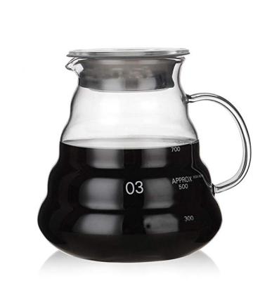 China Viable modern personalized transparent heat resistant microwavable glass teapot coffee pot for sale