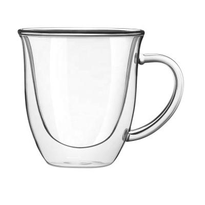 China Promotional Wholesale High Quality Viable Glassware Double Wall Glass Cup for sale