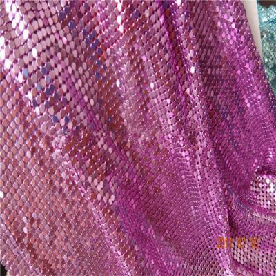 China Top quality hot sale cheap beautiful and colorful Metal Flake Cloth Fabric metal mesh curtain for clothing, room divide for sale