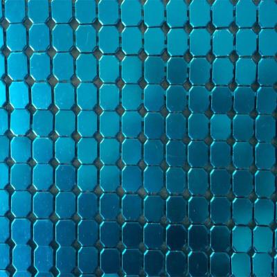 China Hot sale cheap Blue Color Metallic Sequin Cloth Fabric for clothing for sale