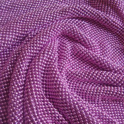 China Top quality hot sale cheap beautiful and colorful Bead Shape Metallic Sequin Cloth Fabric metal mesh curtain for sale