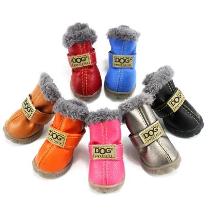 China Winter Sustainable Waterproof Nylon Neoprene Thoughtful Durable Dog Boots Comfortable Pet Shoes for sale