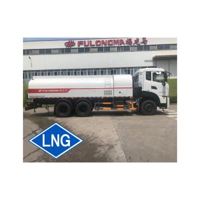 China Construction Material Shops FULONGMA Natural Gas 25t Stainless Steel Aluminum Truck For Sale for sale