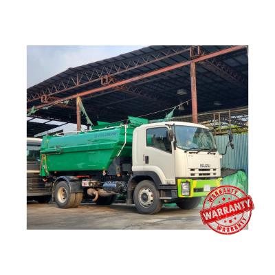 China Construction Material Stores FULONGMA 12000L Cooking Waste Garbage Truck With Side Loader for sale