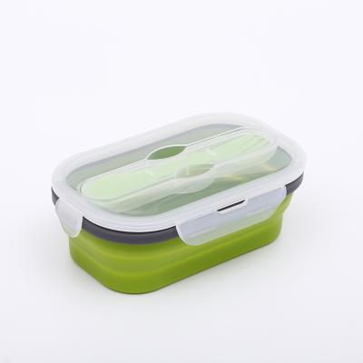 China New Designed Portable Collapsible Silicone Safe Collapsible Microwave Kitchen Food Storage Container Easy To Wash for sale