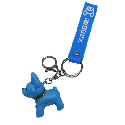 China Advertising Gift Wholesale Cute Animal Dog Key Chain Loving Pendant Couple Resin Key Chain for sale