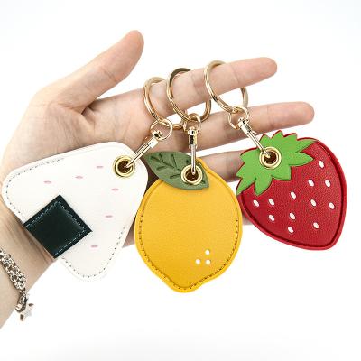 China Airtag Key Chain Card Identification Access Control Key Chain Rfid Lightweight Cute Protective Leather Fruit Tags Key Chain for sale