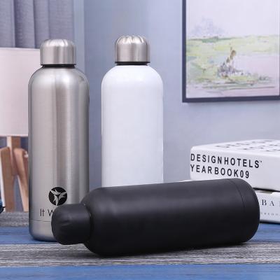 China Large Capacity 500ML Sustainable Custom Gold Double Wall Vacuum Insulated Stainless Steel Water Bottle Eco Friendly for sale