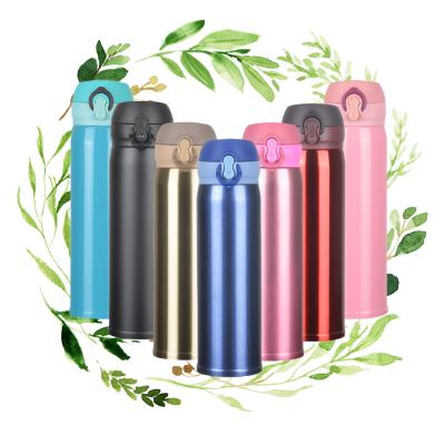 China 500ml Viable Double Wall Stainless Steel Water Bottle Vacuum Flask Leak Proof Colorful Insulated Thermos for sale