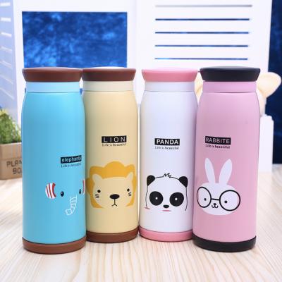 China TOUR Sustainable Cartoon Double Wall Insulated Water Bottle Stainless Steel Vacuum Flask for sale