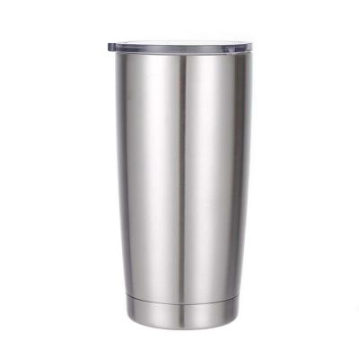 China Sublimation 20OZ Stainless Steel Viable White Empty Skinny Tumbler Wine Double Wall Masks Straight Tumblers 20 Ounces With Metal Straws for sale