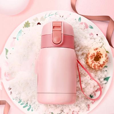 China 180ml Stainless Steel Double Wall School Water Bottle Viable Press Drink Thermos Insulated For Kids Vacuum Flask for sale