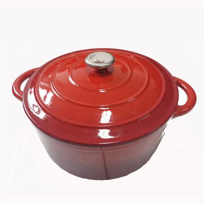 China Sustainable 4.7L Enamel Cast Cassrole With Lid 26cm for sale