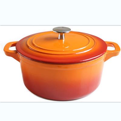 China General use for gas cast iron and induction cooker dutch oven with non-stick enamel coating for sale