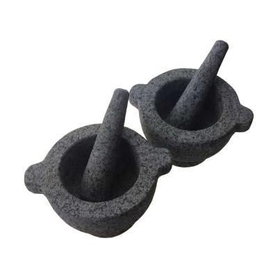 China Viable Custom Natural Granite Stone Mortar with Pestle Mortar and Pestle for sale