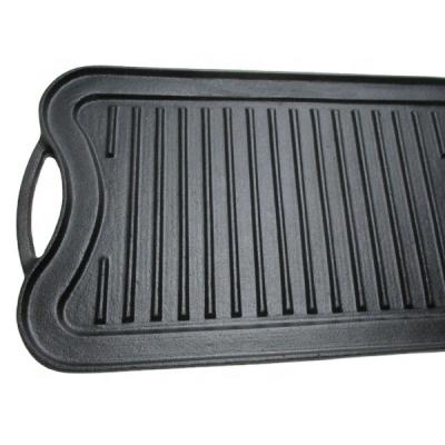 China Sustainable Cast Iron Griddle Grill Pan For Stove Top - 20x10 Inch Pre-Seasoned Camping Griddle for sale