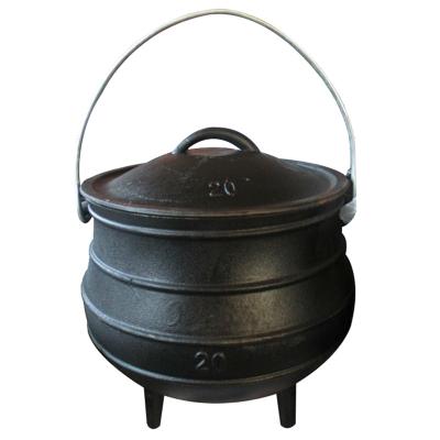 China Large Sustainable BBQ South African Potjie Cast Iron Cooking Pot for sale