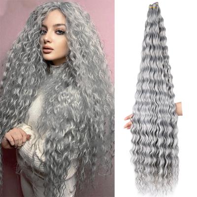 China Synthetic Deep Twist Crochet Braids Hair 30inch Long Curl Synthetic Deep Wave Ombre Braiding Hair Extensions for sale