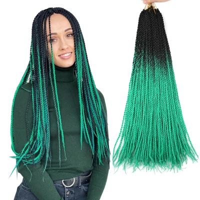 China High Temperature Sweat Resistant Synthetic 30 Colors Free Sample Senegales Senegalese Braids Deep Curly Deep Curly Twists Crochet Braid Hair Senegalese Braid Twist for sale