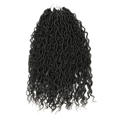 China New 22 Color 22 Inch Resistant Synthetic Jamaican Curly Strands Organico 12 Inch Flame Retardant And Sweat Low Temperature Crochet Braids 24 Inch River Locs for sale