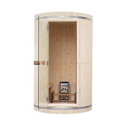 China Modern Indoor Pine Barrel Sauan Room 2 Person Home Care Sauan Room for sale