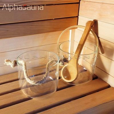 China Modern Alphasauna Steam Sauna Sets 4L Sauna Bucket Glass for sale