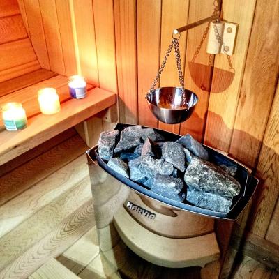 China Dry Steam Alphasauna Barrel Sauna Room Accessories Stainless Steel Aroma Bowl for sale