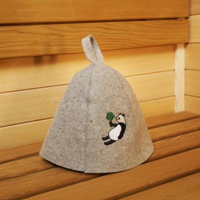 China Wholesale Handmade High Quality Wool Sauna Hat Traditional Custom Wool Sauna Hat for sale