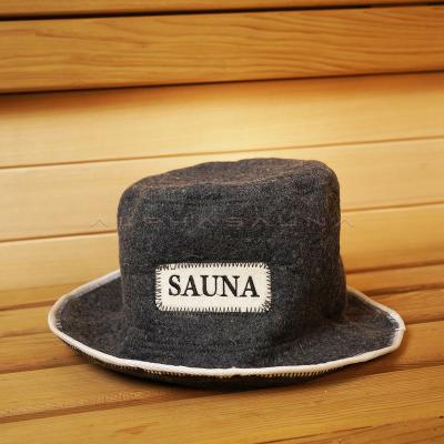 China Traditional Custom Made Sheep Mat Natural Sheep Mitt Hat Set Sauna Towel Hat Sauna Wool for sale