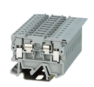 China PA66 SUK-2.5RD Modular Fuse Terminal Block Power Through Screw Terminal Block Wire Driver for sale