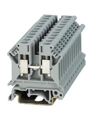 China PA66 SUK-6 UK Wiring Connector Din Rail Terminal Block Electrical Screw Terminal Block for sale