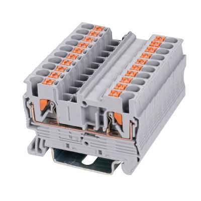 China ST2-2.5 Spring Push Terminal Block Phoenix PT Screwless Terminal Block For Din Rail Panel Mount 11 - A.W.G. 20 for sale