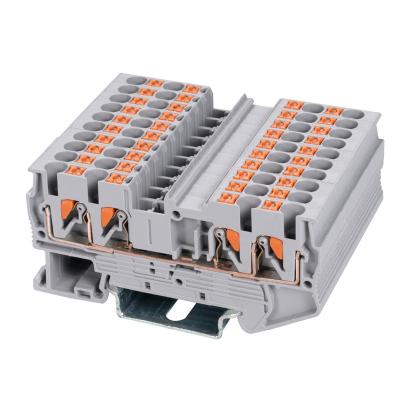 China ST2-2.5/2X2 Quattro 11 Terminal Blocks Concrete Blocks Screwless Interlocking Terminal Blocks - A.W.G. 20 for sale